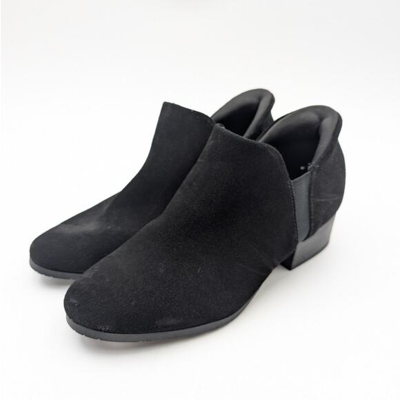 Kenneth Cole Reaction Side EZ On Block Heel Booties Black Women's Size US6.5M - Picture 1 of 11